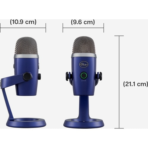 Blue Yeti Nano Wired Condenser Microphone - 20 Hz to 20 kHz - Cardioid, Omni-directional - Stand Mountable, Desktop - USB 988-000089 0836213000298