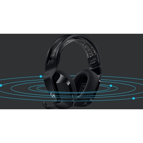 Logitech G733 Lightspeed Wireless RGB Gaming Headset - Stereo - Wireless - 65.6 ft - 5 Kilo Ohm - 20 Hz to 20 kHz - Over-the-head - Binaural - Circumaural - Cardioid, Uni-directional Microphone - Black 981-000863 0097855155580