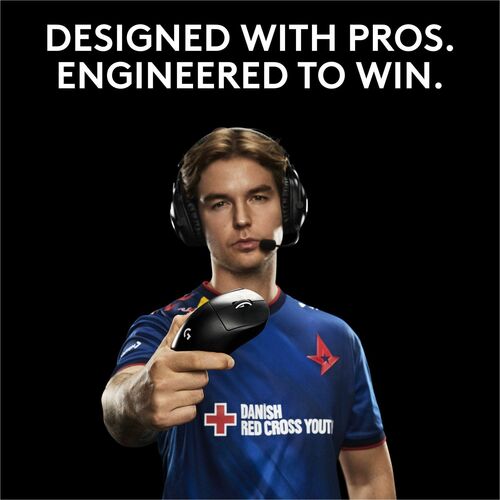 Logitech G PRO X SUPERLIGHT 2 DEX LIGHTSPEED Wireless Gaming Mouse, 60g Pro-Grade Lightweight Mouse With 5 Programmable Buttons, 32k DPI Sensor, USB-C Charging, for PC/Mac - White - HERO 2 - Wireless - Radio Frequency - 2.40 GHz - Rechargeable - White - USB 2.0 - 32000 dpi - 5 Button(s) - 5 Programmable Button(s) - Right-handed - 1 Battery Supported 910-007363 0097855200471