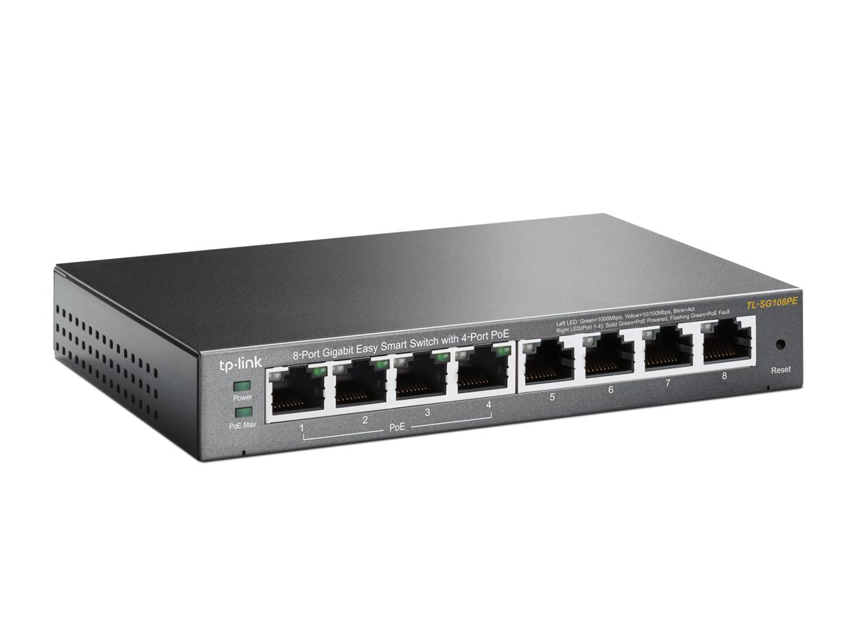 TL-SG108PE TP-Link 8-Port Gigabit PoE Easy Smart Switch 845973094744