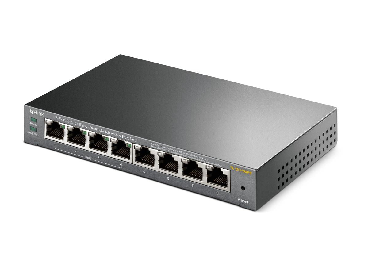 TL-SG108PE TP-Link 8-Port Gigabit PoE Easy Smart Switch 845973094744