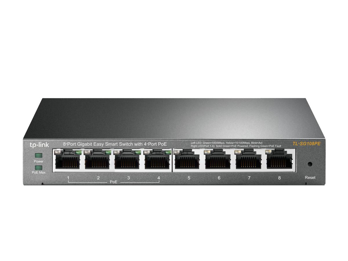 TL-SG108PE TP-Link 8-Port Gigabit PoE Easy Smart Switch 845973094744