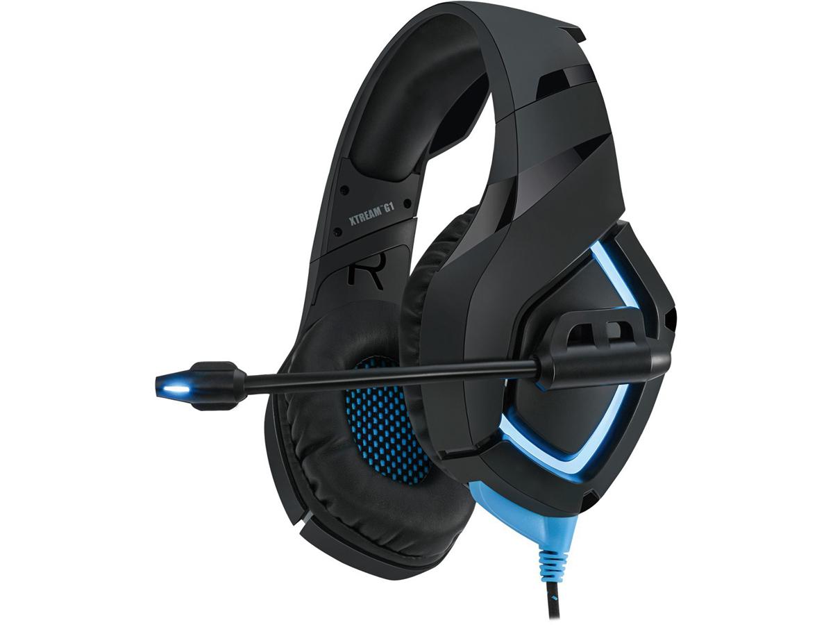 XTREAMG1 Adesso 3.5mm Stereo Gaming Headset black and blue 783750009546