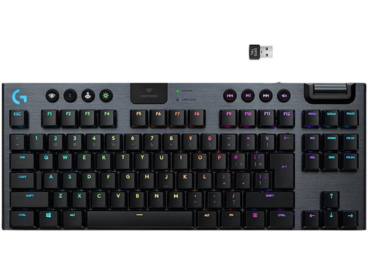 920-009529 Logitech G915 TKL Tenkeyless LIGHTSPEED Wireless RGB Mechanical Gaming Keyboard - keyboard - black 097855155856