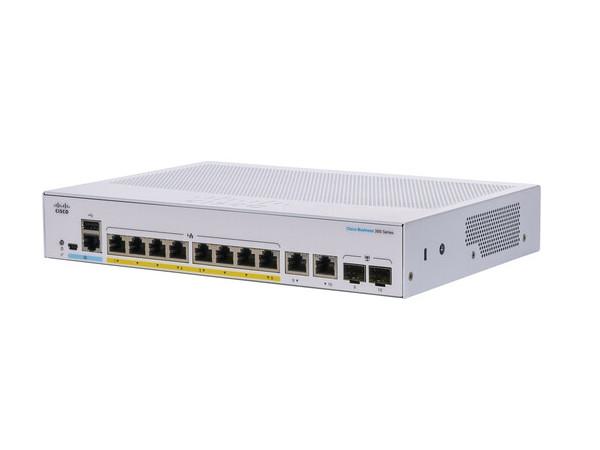 CBS350-8P-E-2G-NA Cisco Business 350 Series 350-8P-E-2G - switch - 8 ports - managed - rack-mountable 889728293532