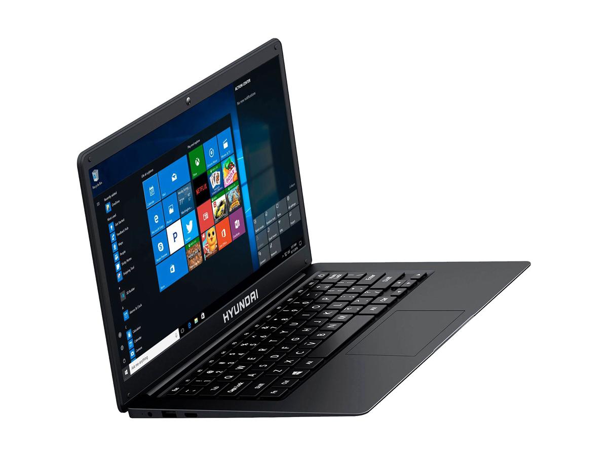 HT14CCIC44EGH - Hyundai HyBook, 14.1in Intel Celeron Laptop, 4GB RAM, 128GB Storage, 2.0MP Webcam, Expandable M.2 SATA SSD Slot, Windows 10 Home S Mode, WiFi, Grey