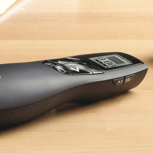 Logitech R800 Laser Presentation Remote - For Visual Presenter LCD - Radio Frequency - 100 ft Operating Distance - BatteryBlack - 1 Each 910-001350 0097855061591