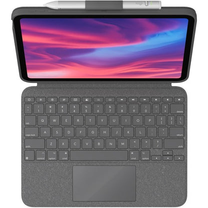 Logitech Combo Touch Keyboard/Cover Case (Folio) for 10.9" Apple, Logitech iPad (10th Generation) Tablet - Oxford Gray - Scrape Resistant, Bump Resistant, Slip Resistant - Woven Fabric Exterior Material - 7.5" Height x 10" Width x 0.8" Depth 920-011433 0097855182210