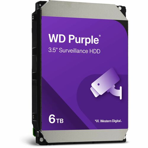 WD 6TB WD PURPLE SATA 3.5IN SURVEILLANCE HDD WD64PURZ 0718037898339