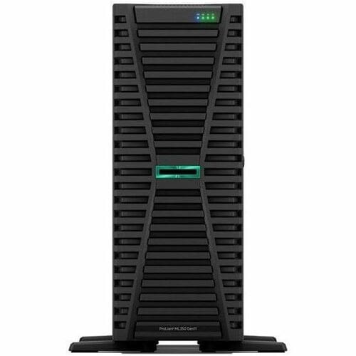 HPE ProLiant ML350 G11 4U Tower Server - 1 x Intel Xeon Silver 4410Y 2 GHz - 32 GB RAM - Serial Attached SCSI (SAS), Serial ATA Controller - Intel C741 Chip - 2 Processor Support - 8 TB RAM Support - DDR5 SDRAM - Up to 16 MB Graphic Card - Gigabit Ethernet - 4 x LFF Bay(s) - Hot Swappable Bays - 1 x 800 W - P53564-001 - 0190017594293