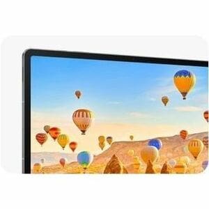 Smartphone displaying a colorful hot air balloon scene on its screen