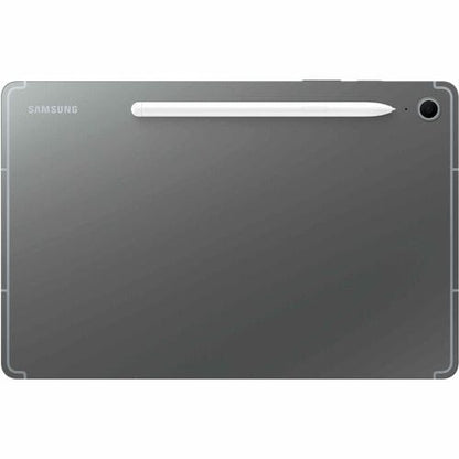 Samsung tablet with a gray cover on a white background