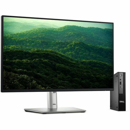 Dell computer monitor with a scenic display and Dell desktop on a white background