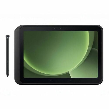 Tablet with stylus on a white background