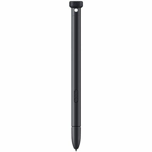 Black stylus pen on a white background