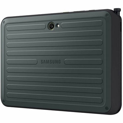 Black Samsung tablet case with textured surface on a white background