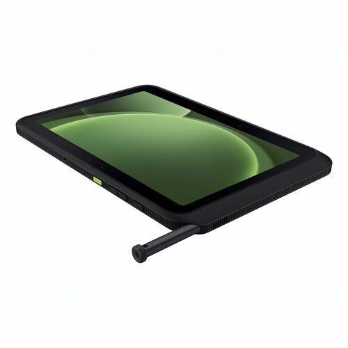 Tablet with stylus on a white background