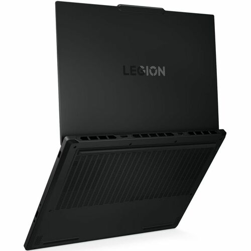 Black laptop with 'Legion' branding on a white background