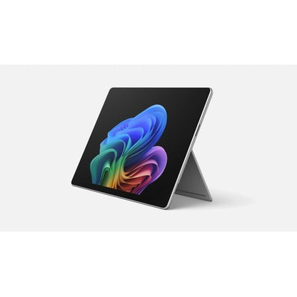 Tablet with a colorful display on a white background